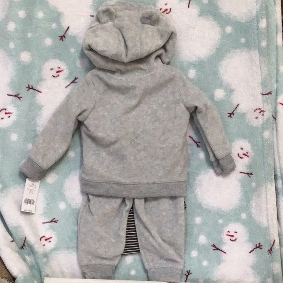 Carter’s 3 pc Hooded Jacket Fleece Set - Picture 2 of 6